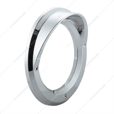 Chrome Plastic Bezel with Visor 4"