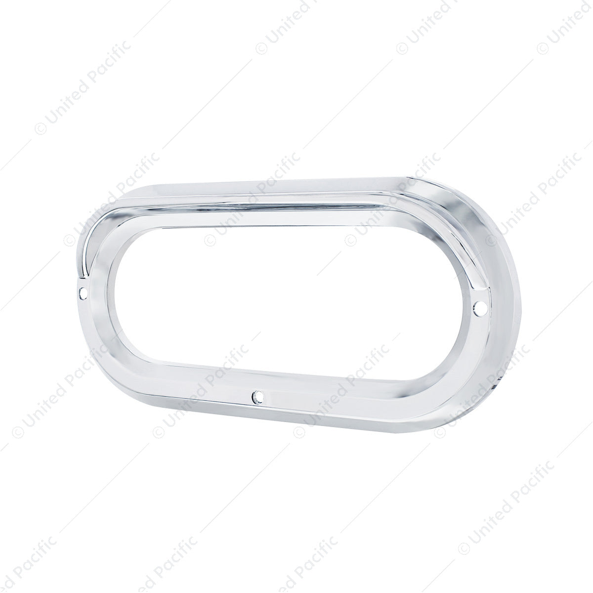 Chrome Plastic Oval Light Bezel with Visor