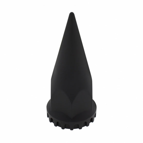 33mm x 4-3/4" Matte Black Spike Nut Cover With Flange- Thread-On (Bulk)