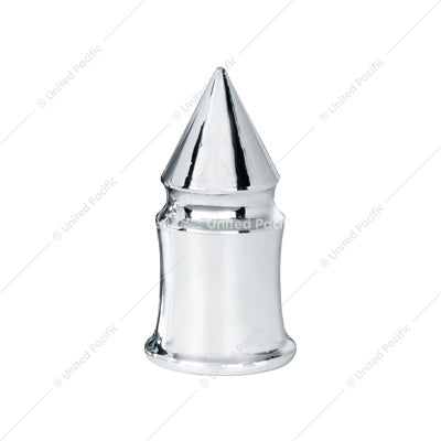 33MM X 4-3/8" CHROME PLASTIC V-SPIKE NUT COVERS - PUSH-ON (60-PACK)