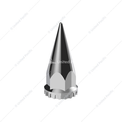 Chrome Super Spike Nut Cover - Thread-On 33MM X 4-3/4" (Bulk)