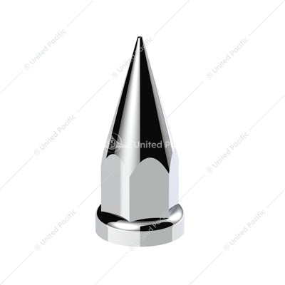 Chrome Plastic Super Spike Nut Covers - Push-On 33mm x 4 7/8" (Bulk)