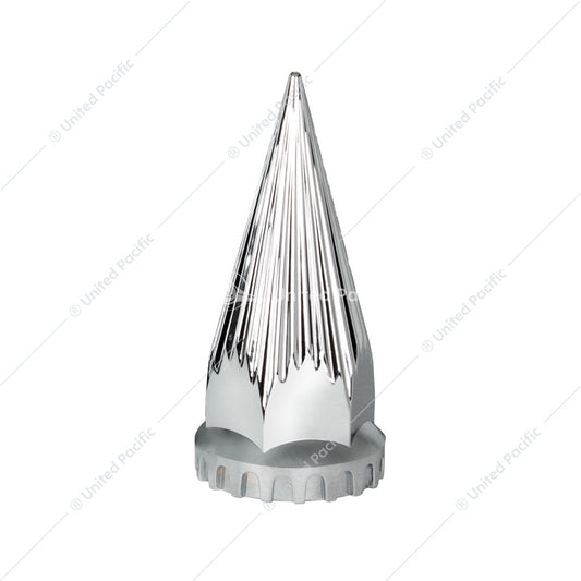 33mm X 4-3/4" Chrome Plastic Razor Nut Cover With Flange - Thread-On