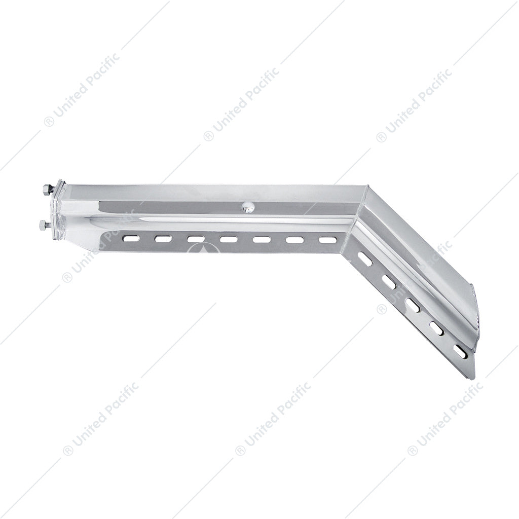 30" Chrome 45-Degree Angled Heavy Duty Mud Flap Hangers - 2-1/2" Bolt Pattern