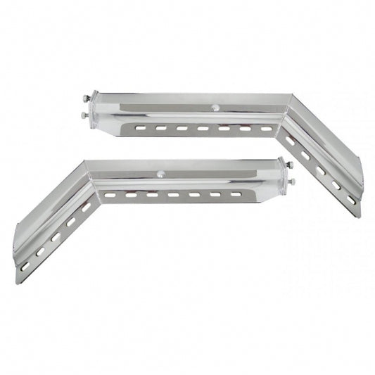 30" Stainless 45-Degree Angled Heavy Duty Mud Flap Hangers - 2" Bolt Pattern (Pair)