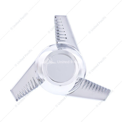 Chrome Plastic 3 Bar Left Swing Hubcap Spinner Only