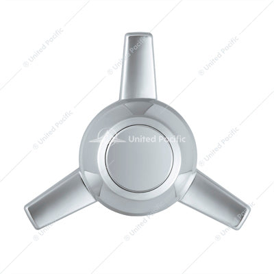 Chrome Plastic 3 Bar Straight Hubcap Spinner Only
