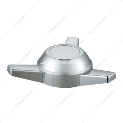 Chrome Plastic 3 Bar Straight Hubcap Spinner Only