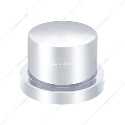 7/16" x 1/2" Chrome Plastic Flat Top Nut Covers - Push-On(10-Pack)