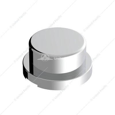 3/4"x5/8" Chrome Plastic Flat Top Nut Covers - Push-On (10-Pack)