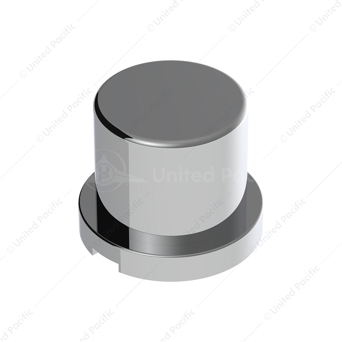 15/16" x 1-3/16" Chrome Plastic Flat Top Nut Covers - Push-On (60 pieces)