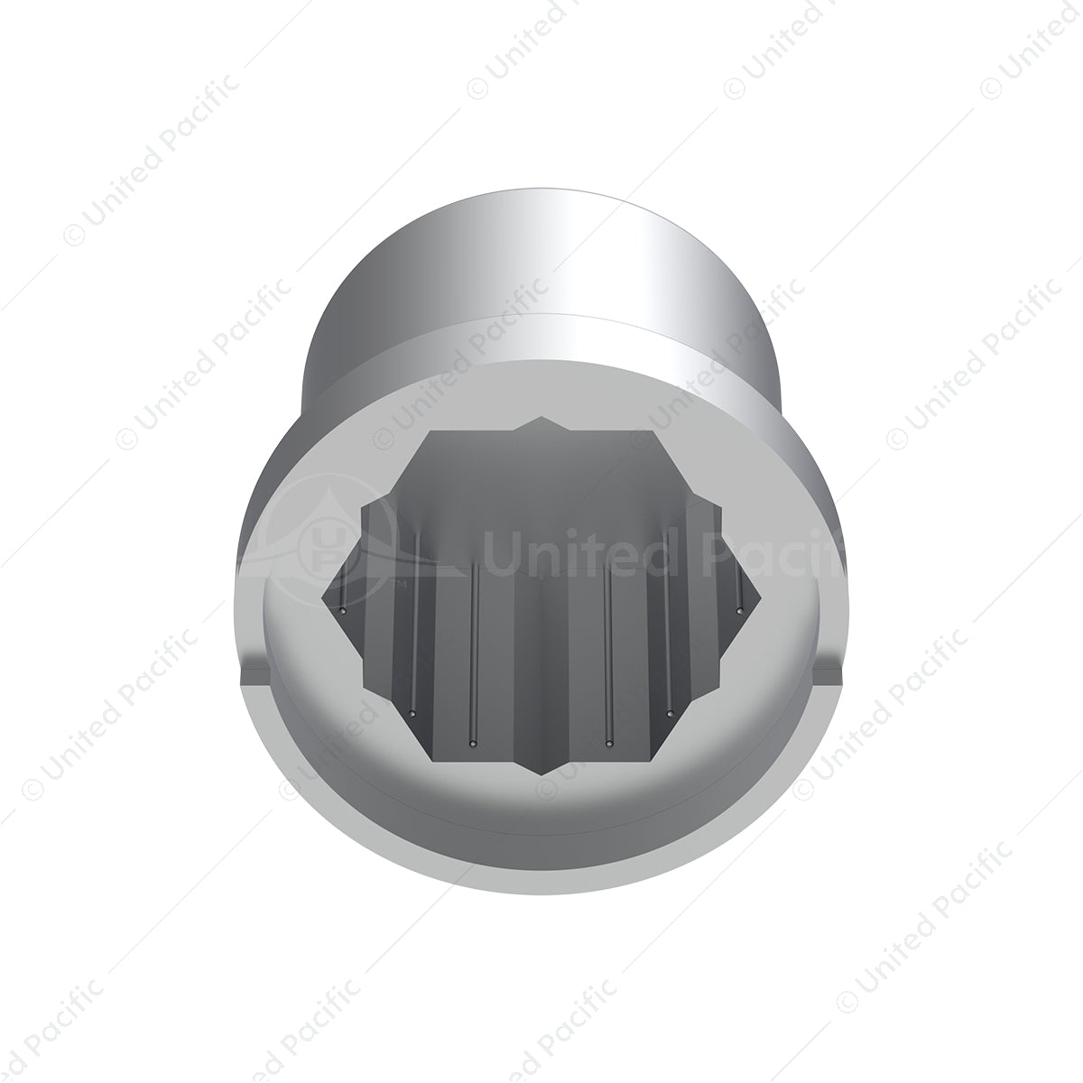 15/16" x 1-3/16" Chrome Plastic Flat Top Nut Covers - Push-On (60 pieces)