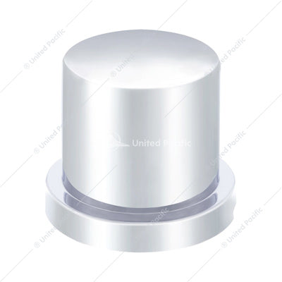 1-1/8"x1-1/2" Push-On Chrome Plastic Flat Top Nut Cover