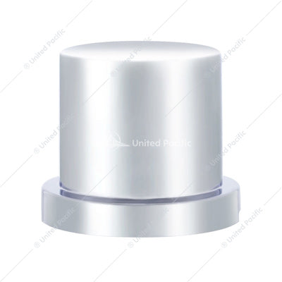 1-1/8"x1-1/2" Push-On Chrome Plastic Flat Top Nut Cover