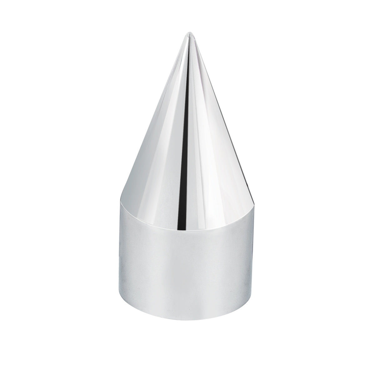 1-1/2"x4-1/8" Push-On Chrome Plastic Spike Nut Cover - 10 Pack