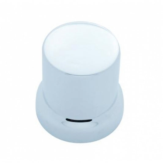 33mm X 2" Chrome Plastic Flat Top Nut Cover With Flange - Push-On (Bulk)