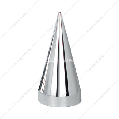 33MM X 4-1/2" CHROME PLASTIC X SPIKE NUT COVER - THREAD-ON (BULK)