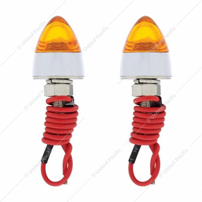 Bullet LED License Plate Fastener - Amber (2-Pack)