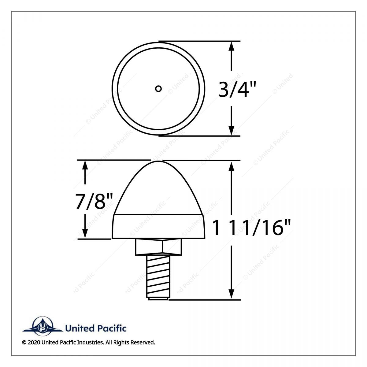 Blue LED Bullet License Plate Fastener 2 Pack