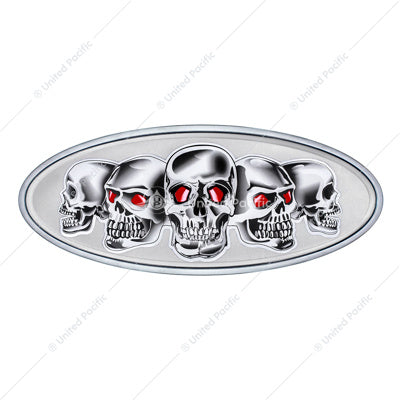 Peterbilt Chr/Sil Diecast Skull Emblem