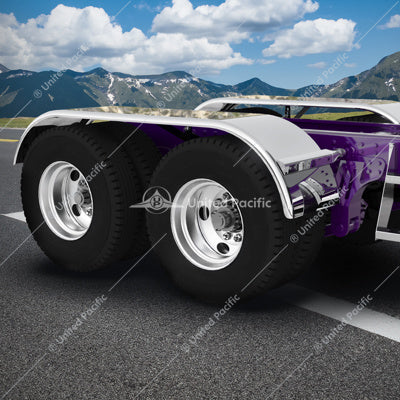 Full Fender Smooth Short Length 430 Grade Stainless Steel 16 Ga. 21" Drop Front - 17" Rear.