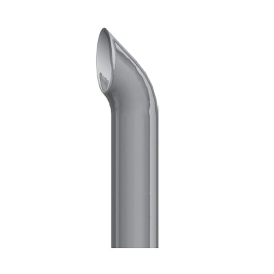 6" X 60" OD Bottom  West Coast Curve Style Tip  Chrome Top Stack
