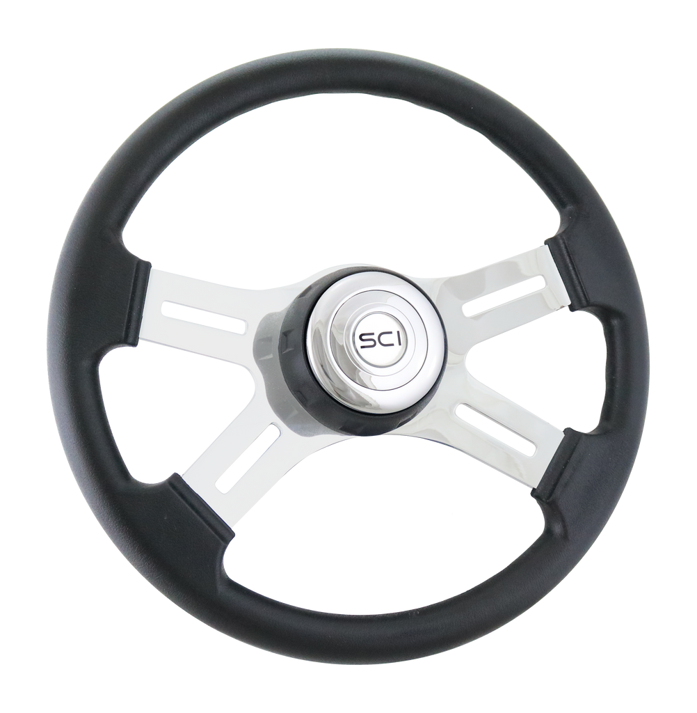 16" CLASSIC POLYURETHANE - CHROME HORN BUTTON