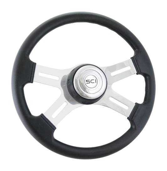 16" CLASSIC POLYURETHANE - CHROME HORN BUTTON