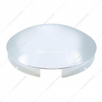 4 Even Notched Stainless Steel Dome Front Hubcap - 1" Lip
