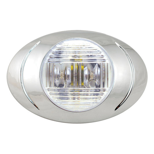 P3 Light Kit with Chrome Bezel & PL-10 Connector - Clear Lens/Red LED