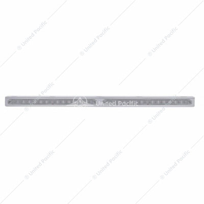 25-5/16" STAINLESS LIGHT BRACKET WITH 2X 14 LED 12" LIGHT BARS - AMBER LED/CLEAR LENS