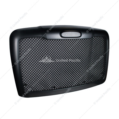 MESH BLACK GRILLE WITH BUG SCREEN & LOGO MOUNT MADE FOR 2008-2017 FREIGHTLINER CASCADIA