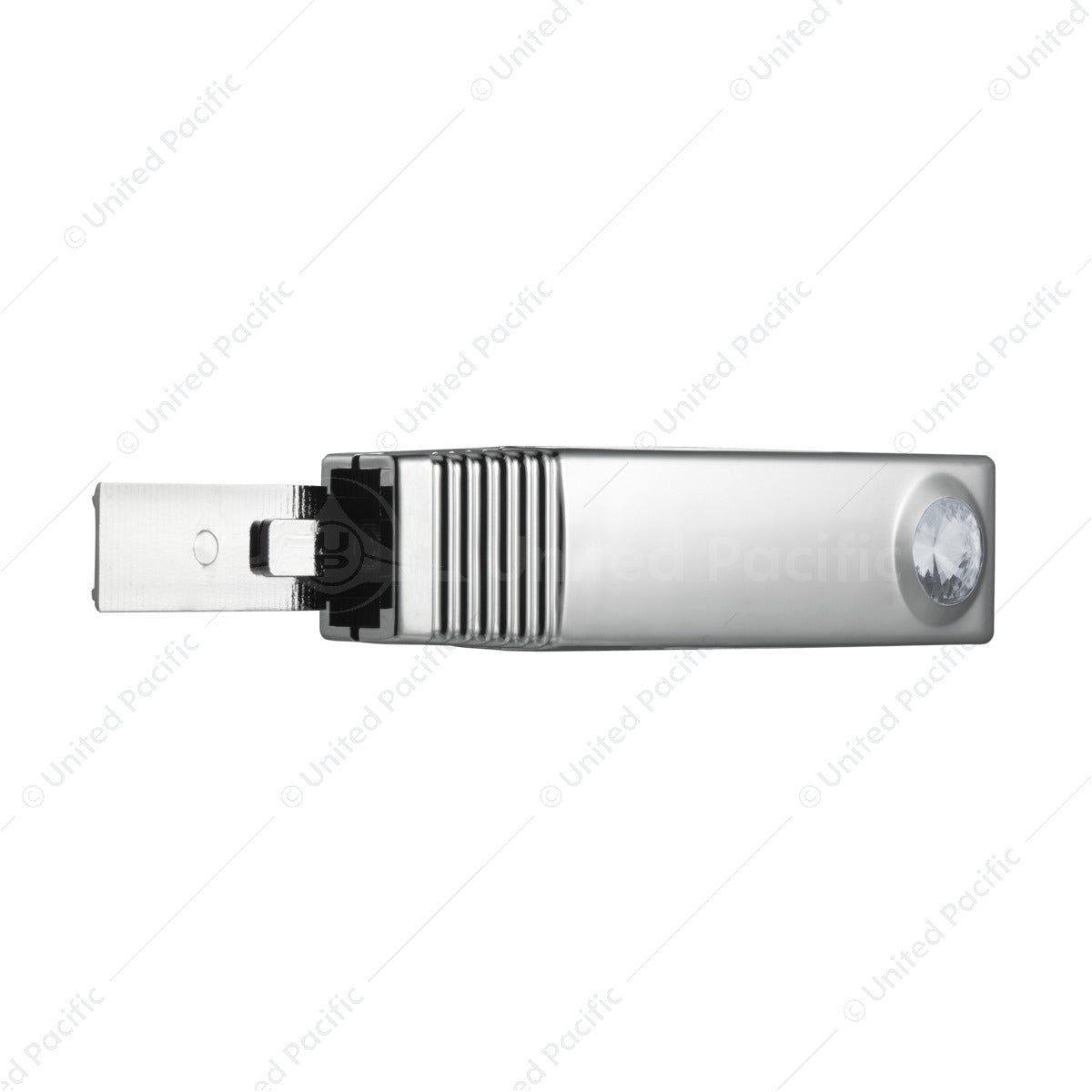 Chrome Turn Signal Lever with Clear Diamond