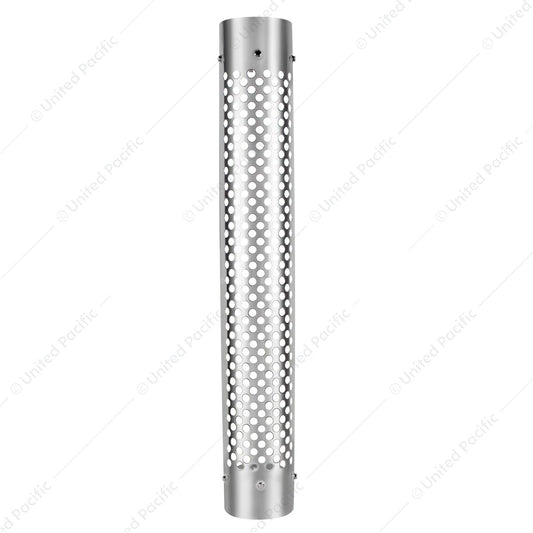 Exhaust Stack Shield 5" Diameter Pipe - Round Slot 48" 180 Degree Premium Stainless Steel