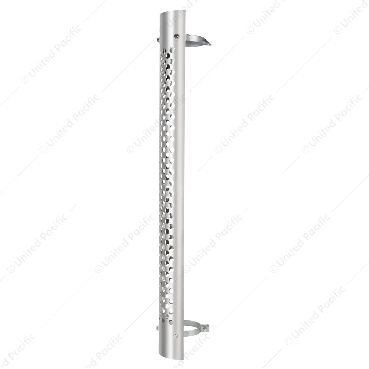 Exhaust Stack Shield 5" Diameter Pipe - Round Slot 48" 180 Degree Premium Stainless Steel