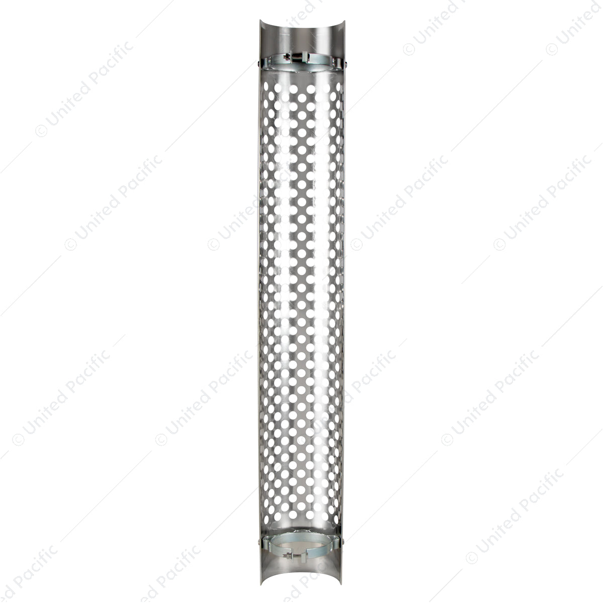Exhaust Stack Shield 5" Diameter Pipe - Round Slot 48" 180 Degree Premium Stainless Steel