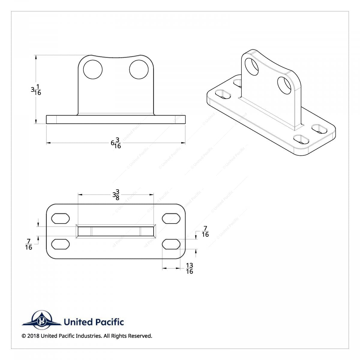 Peterbilt 359/379 Stainless Straight Exhaust Bracket