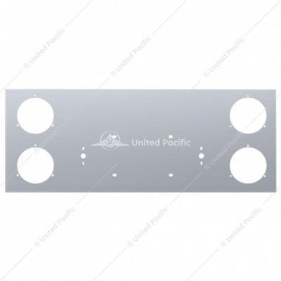 33-3/4" Stainless Steel Rear Center Light Panel With Four 4" Light Cutouts