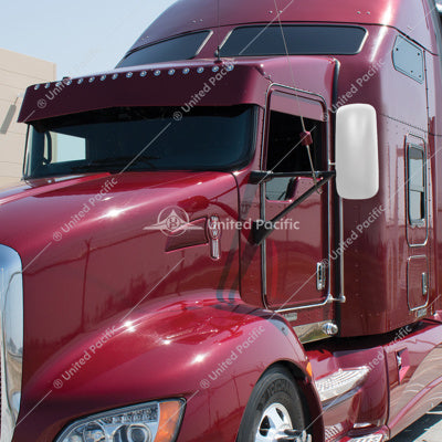Chrome mirror cover for Kenworth T170/T270/T370/T440/T470/T600/T660/T800 trucks - Passenger's Side