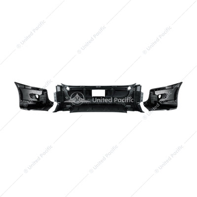 08-17 Freightliner Cascadia 3-Piece Front Bumper Set With Fog Light Hole