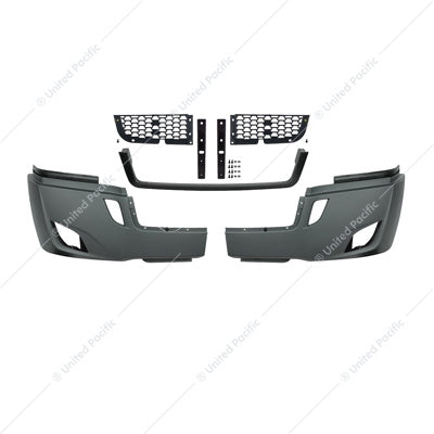 5-Piece Bumper Kit With Fog Light Opening For 2018-2024 Freightliner Cascadia