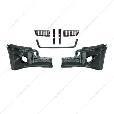 5-Piece Bumper Kit With Fog Light Opening For 2018-2024 Freightliner Cascadia