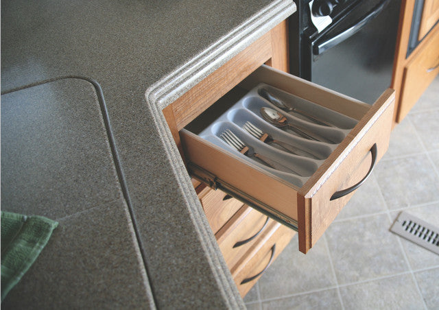 Adjustable Cutlery Tray - White