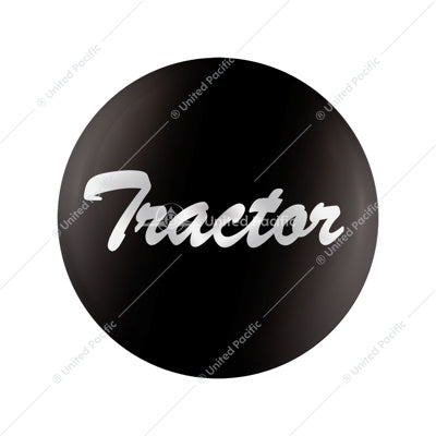 "Tractor" Glossy Air Valve Knob Sticker - Glossy Black