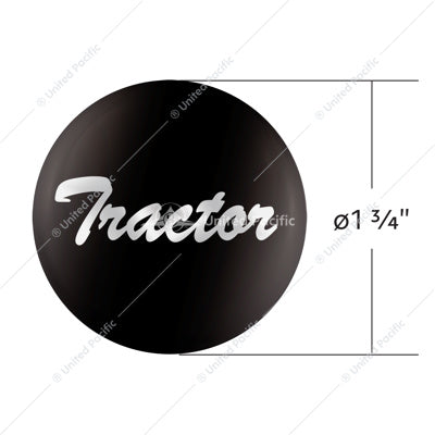 "Tractor" Glossy Air Valve Knob Sticker - Glossy Black