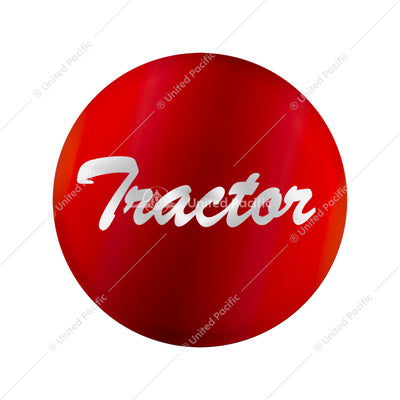 Red Glossy Sticker  "Tractor"