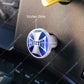 "Tractor" Maltese Cross Air Valve Knob Candy Color Sticker -Indigo Blue