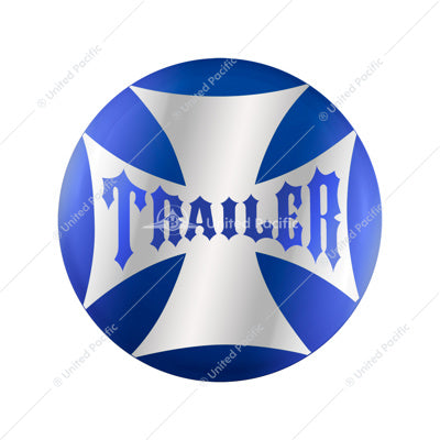"Trailer" Maltese Cross Air Valve Knob Candy Color Sticker