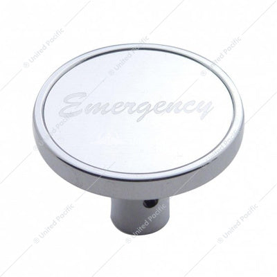 "Emergency" Short Air Valve Knob - Sliver Aluminum Sticker