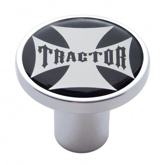 "Tractor" Air Valve Knob - Black Maltese Cross Sticker